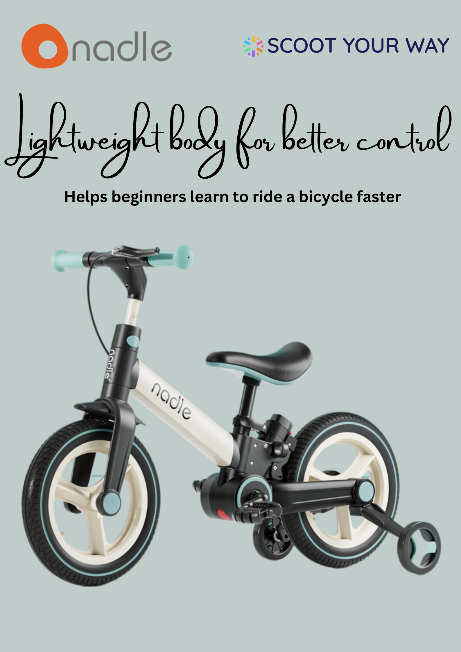 A lightweight children's bike designed for better control and easier learning.
